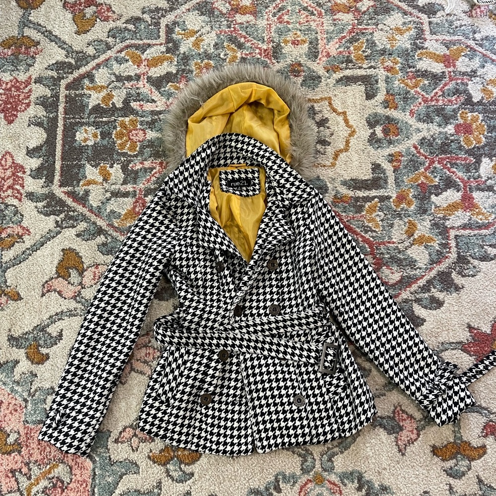 Gingham winter Jacket size small